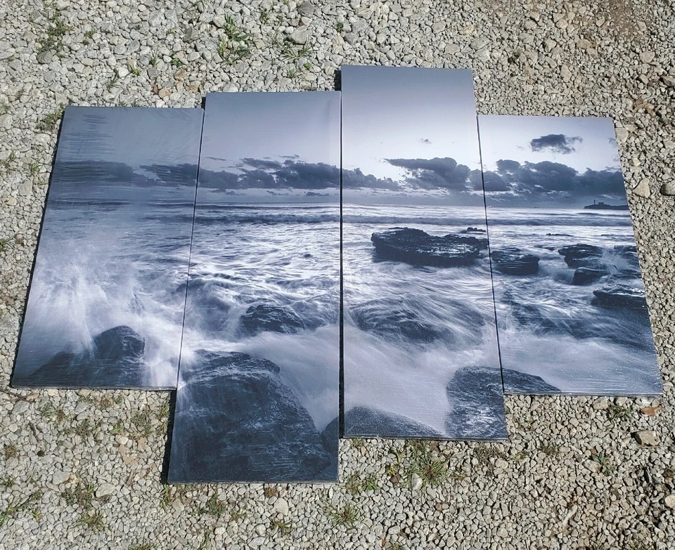 Multi Panel Canvas Ocean Seascape Wall Art Small - Image 2 of 2