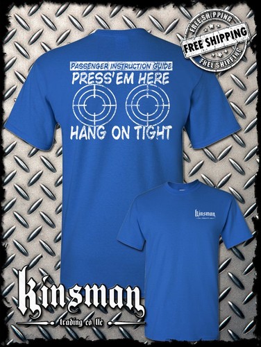 Camiseta PRESS 'EM HERE Guía de Instrucciones para Pasajeros MOTOCICLISTA - Motocicleta Gratis - Imagen 18 de 18
