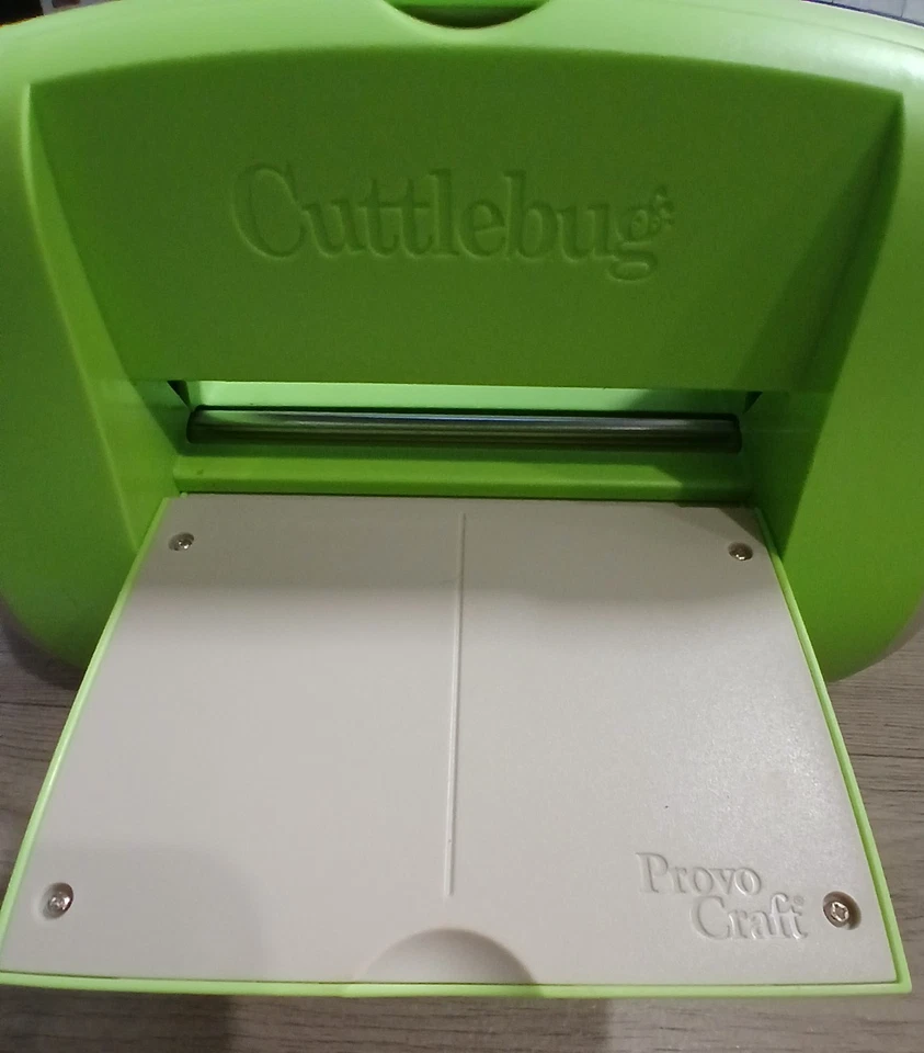 Máquina troqueladora y estampadora Cuttlebug máquina de manivela verde gris bronceado solamente Foto 4 de 4