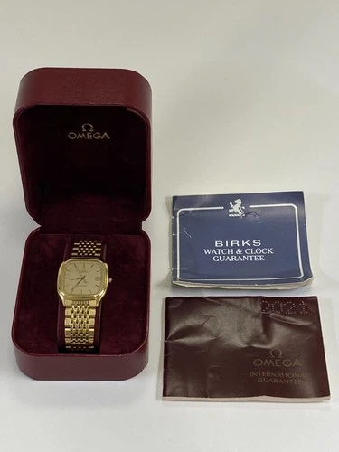 Vintage Omega Seamaster Battery Men's Watch W/Box, Pre-Owned, Runs (37-#89)