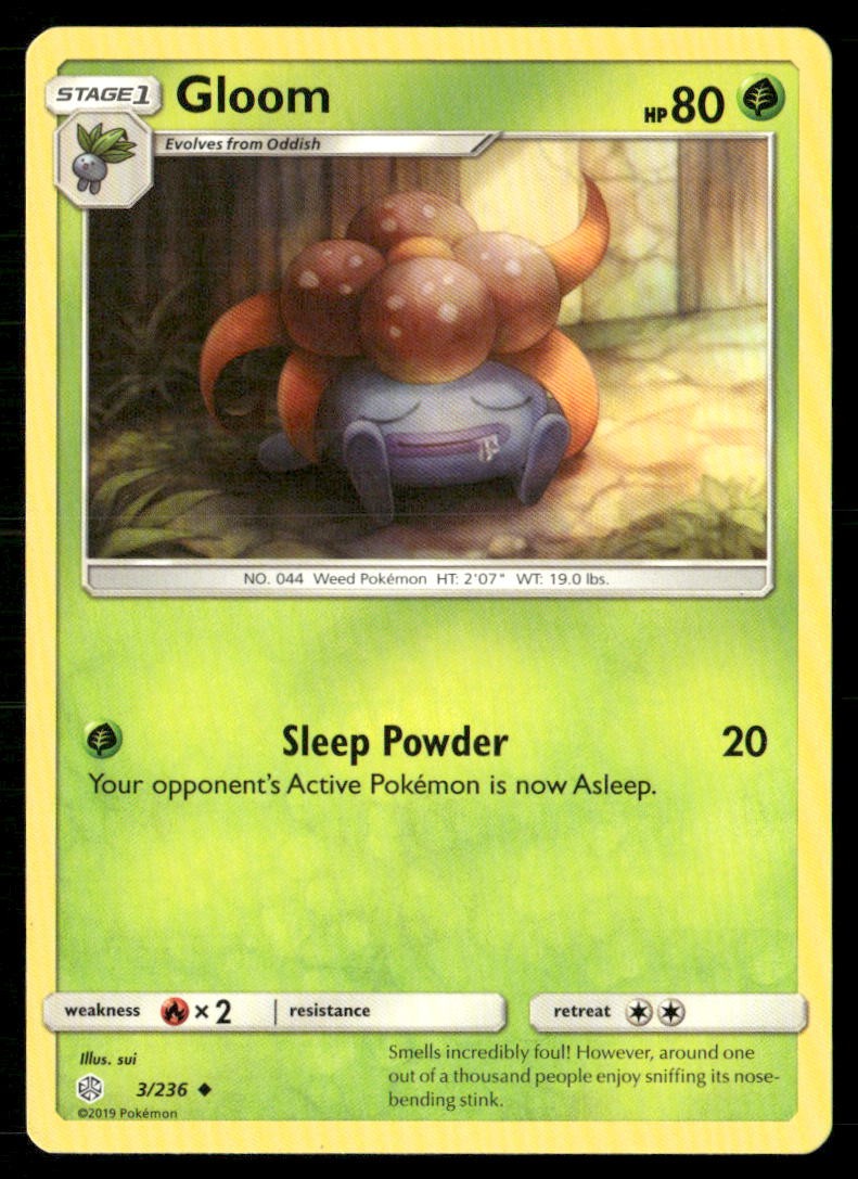 Gloom 3/236 Uncommon Cosmic Eclipse Pokemon Lightly Played