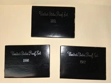 United States Proof Set Lot — 1980, 1981, 1982 —OGP