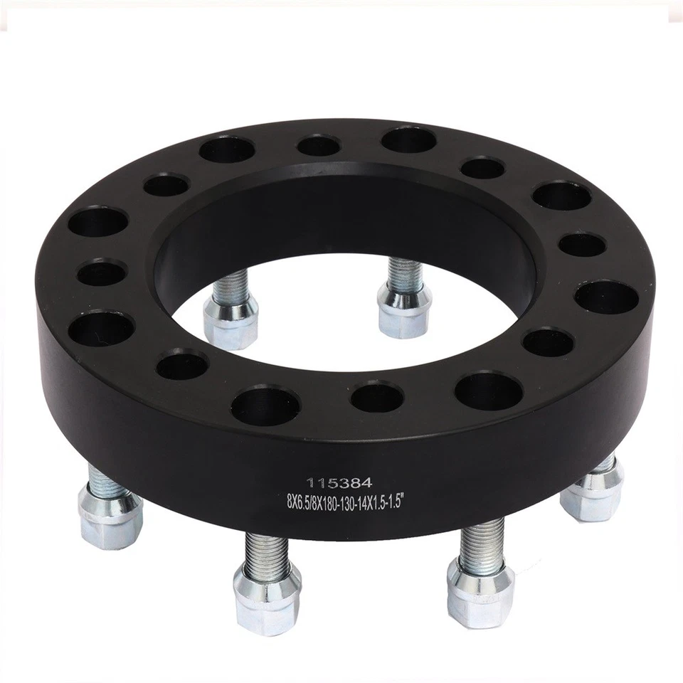 2pcs 8x6.5 1.5" Wheel Adapters For 2001-2010 GMC Sierra 2500 HD 3500 HD to 8x180 Foto 3 de 4