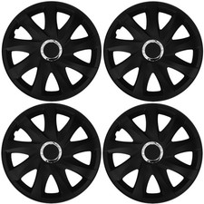 4x Enjoliveurs DRIFT NOIR MAT R 16 Pouces Universel Voiture Pour Peugeot 16''