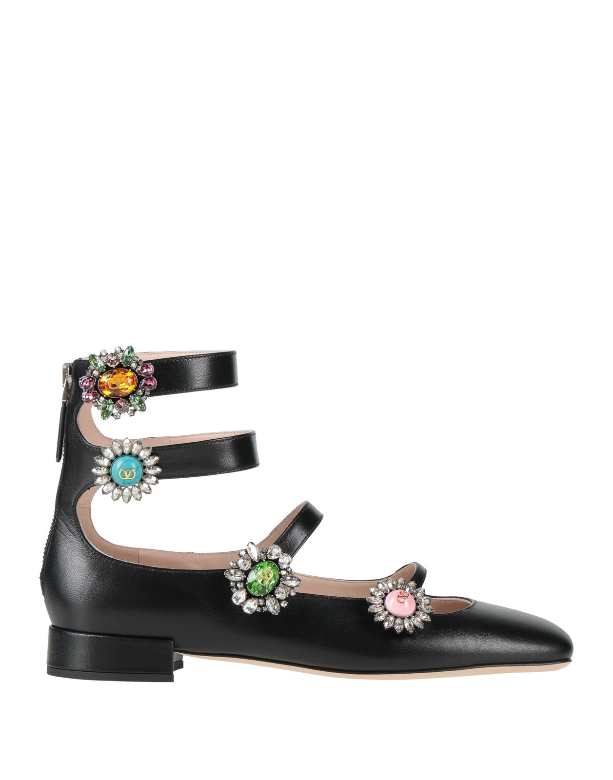 Valentino Garavani - Women - Leather Ballet flats - Black 539790₽