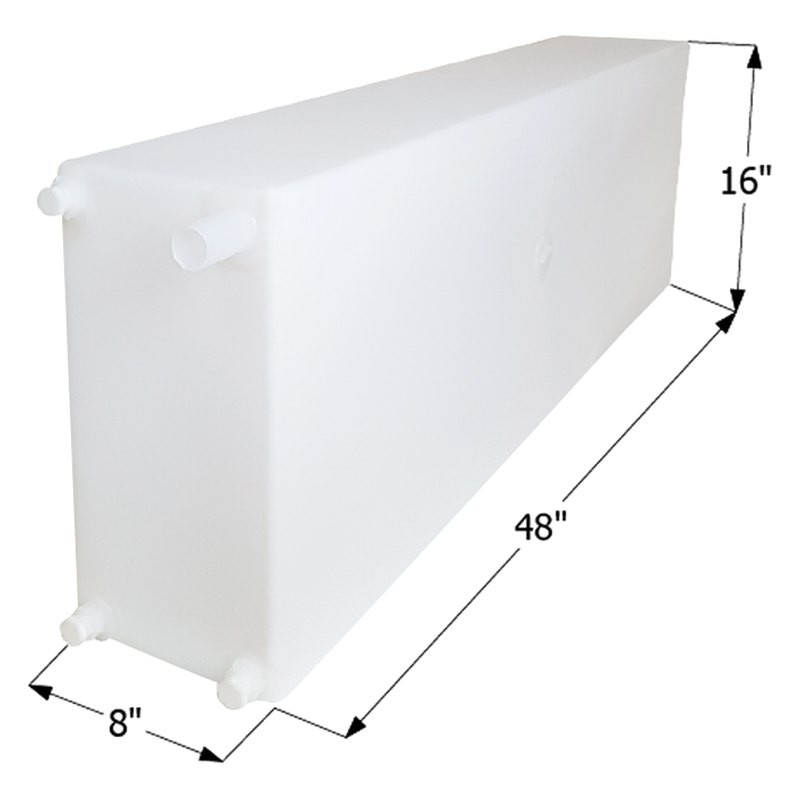 WT2469 25 gal. Fresh Water Tank w 1/2" Fittings 48"L x 16"W x 8"H