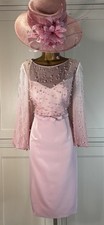 Abito Veni Infantino UK 14 Rosa Perla Matrimonio Madre Ospite Gare Festa Occasione