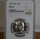 1967 Silver Proof Kennedy Half Dollar NGC MS66 Gem Proof
