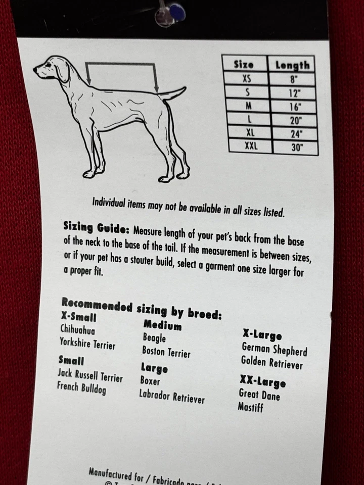 Dog Hoodie Red Casual Canine Large Breeds Pocket NWT - Image 3 of 4