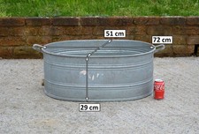 vintage old galvanized bath metal bath tub dog washing - 72 cm - FREE DELIVERY