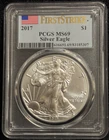 PCGS MS 69 2017 American Silver Eagle One Dollar Coin S$1-307