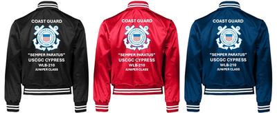 USCGC CYPRESS* WLB-210 * JUNIPER CLASS*SATIN JACKET * USCG OFFICIAL LICENSE
