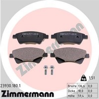Zimmermann Bremsbelagsatz Scheibenbremse 23930.180.1 FüR Kangoo Megane Renault 2