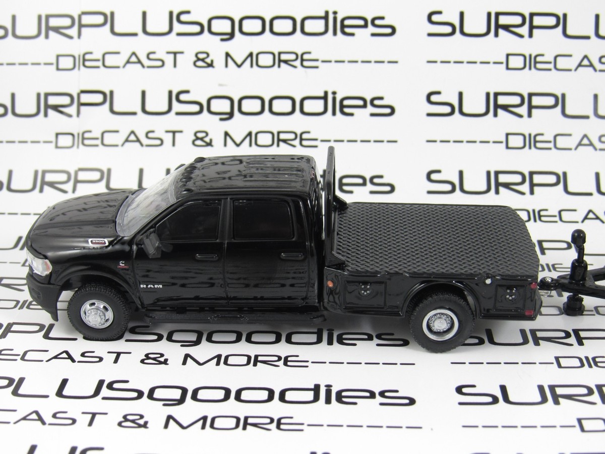 Greenlight Black 2023 DODGE RAM 3500 Flatbed Dually Pickup w/Open