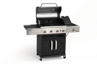 Landmann Triton 4.1 Grillstation Gas + Holzkohle Grill 4 Brenner Bbq Grillwagen