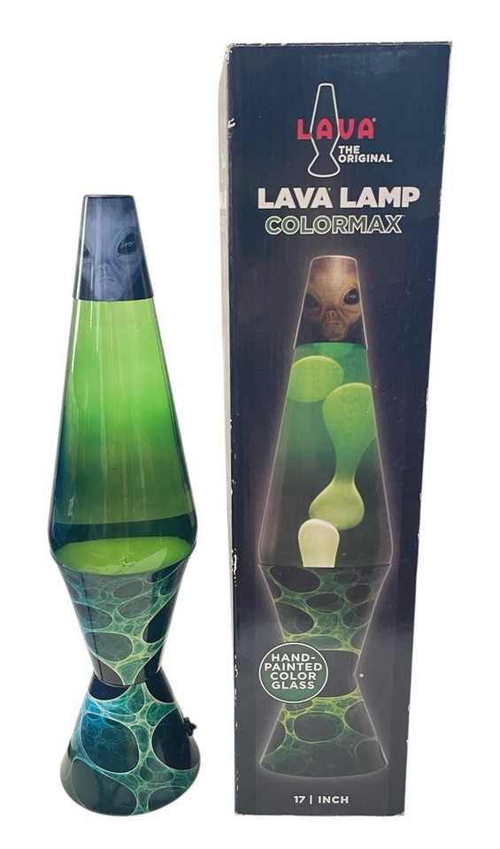 A rare 2016 Spencer's-exclusive alien-themed lava lamp that's genuinely hard to find — the 👽 branding makes it a cult collectible, not just a lava lamp.