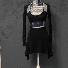 Oh Polly Mini Dress Womens 2 Cut Out Long Sleeve Halter Neck Bodycon Party LBD