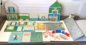 Vtg. MARX TOYS  1960's Dollhouse Interior & Exterior-some Furniture-unassembled