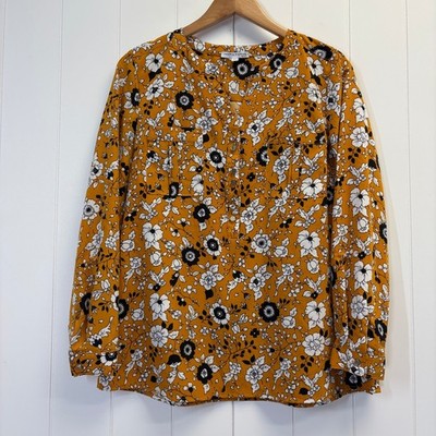 Vintage Notations Women Classic Floral Secretary Top Size PL Grannycore Cottage