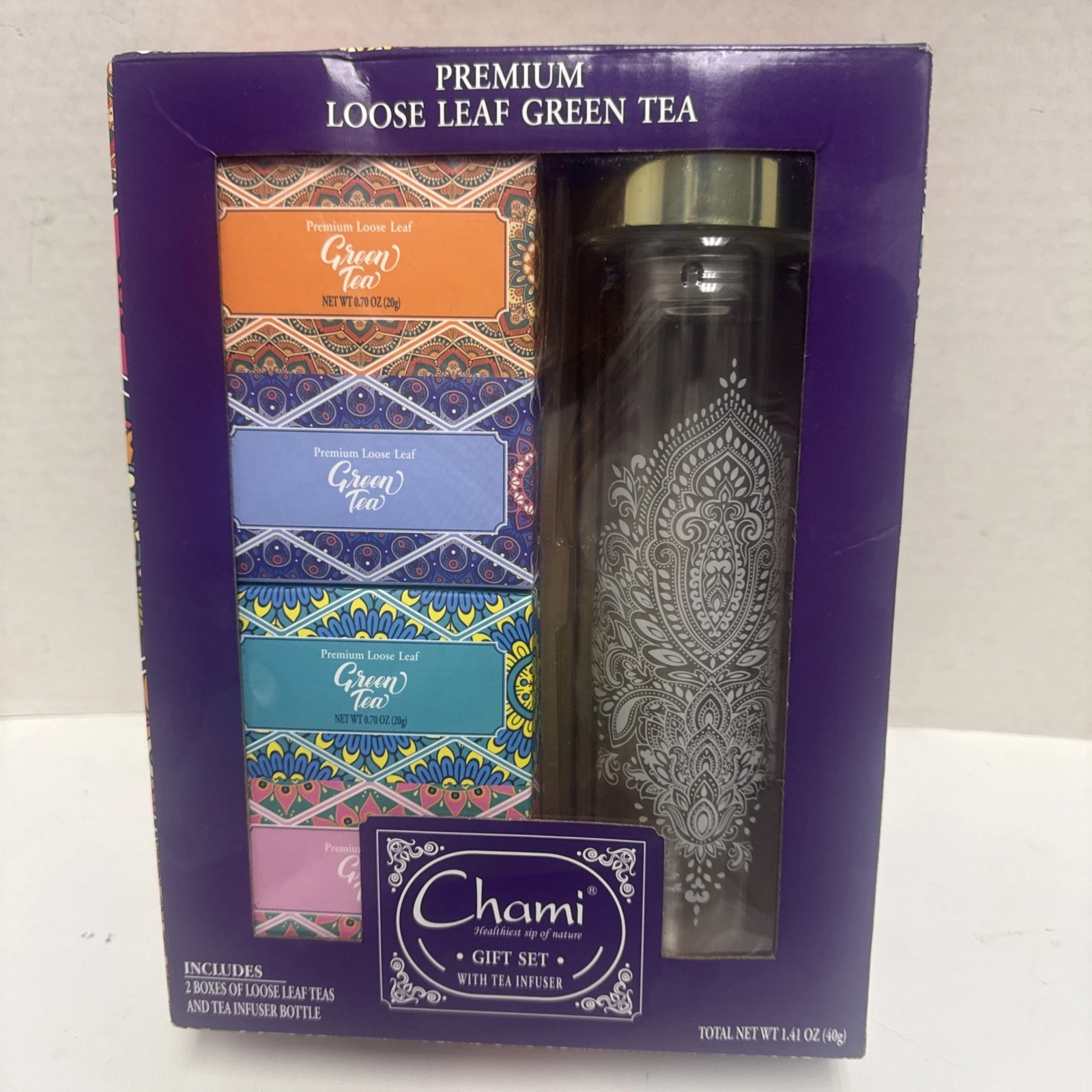 Tea Infuser Gift Set W/ Premium Green Tea By CHAMI GLASS Bottle Tea Infuser New
Opens in a new windo