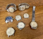 Vintage Mens Watch Lot Of 8 For Parts/Repair - Orion, Timex, Villereuse & More