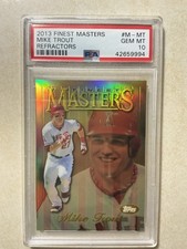 2013 MIKE TROUT Finest Masters Refractor Gold / 50 PSA 10