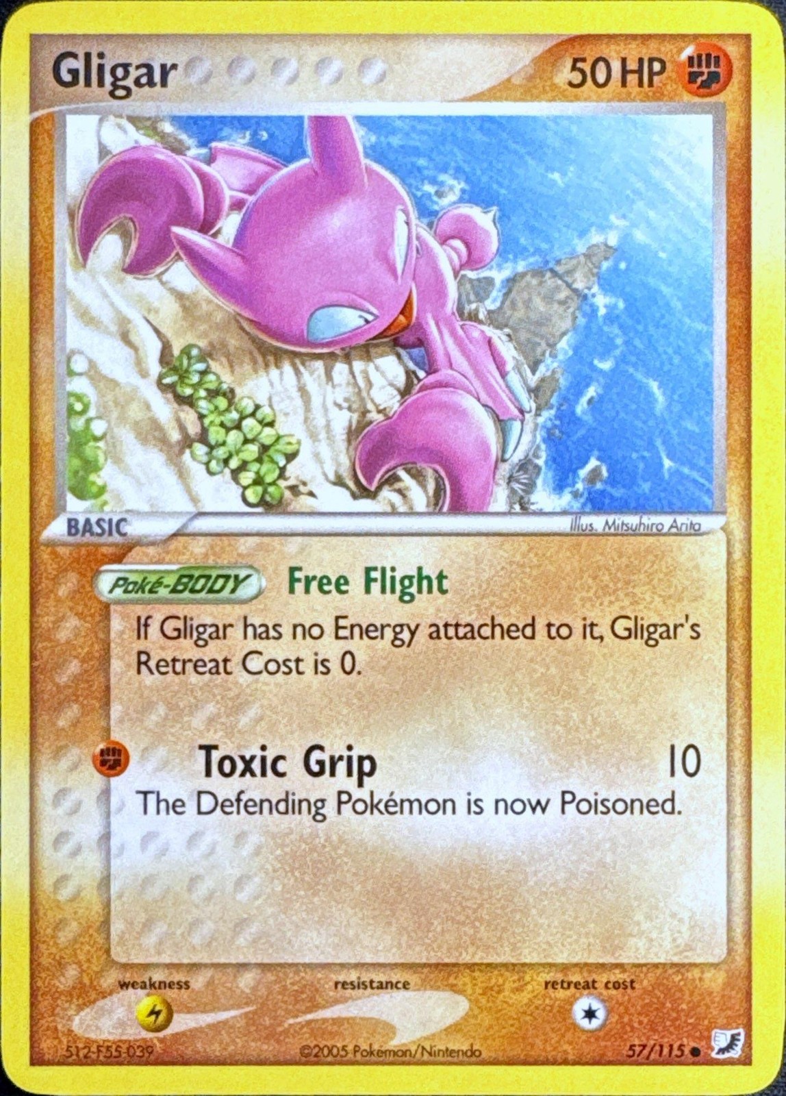 Gligar 57/115 Common Unseen Forces Pokemon Near Mint