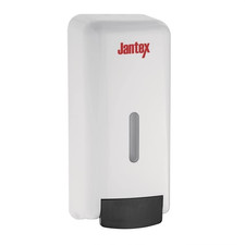 Jantex Wall-Mounted Liquid Soap and Hand Sanitiser Dispenser 1 Litre, White, Do