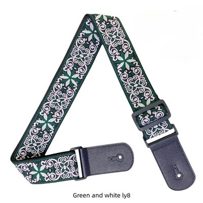 Bestickter Jacquard Gitarrengurt Gurtband Gürtel Bass Akustik Bass verstellbar