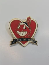 Cleveland Indians I love the Tribe Pin Chief Wahoo 1995 by Peter David