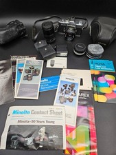 Minolta SRT201 35mm Film Camera And Accessories