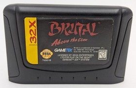 Brutal Above The Claw (Sega Genesis 32X, 1995) Authentic Game Cartridge UNTESTED