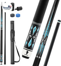 Carbon Fiber Pool Cue Stick with Case, 2Pieces 58Inch Low Deflection Professiona