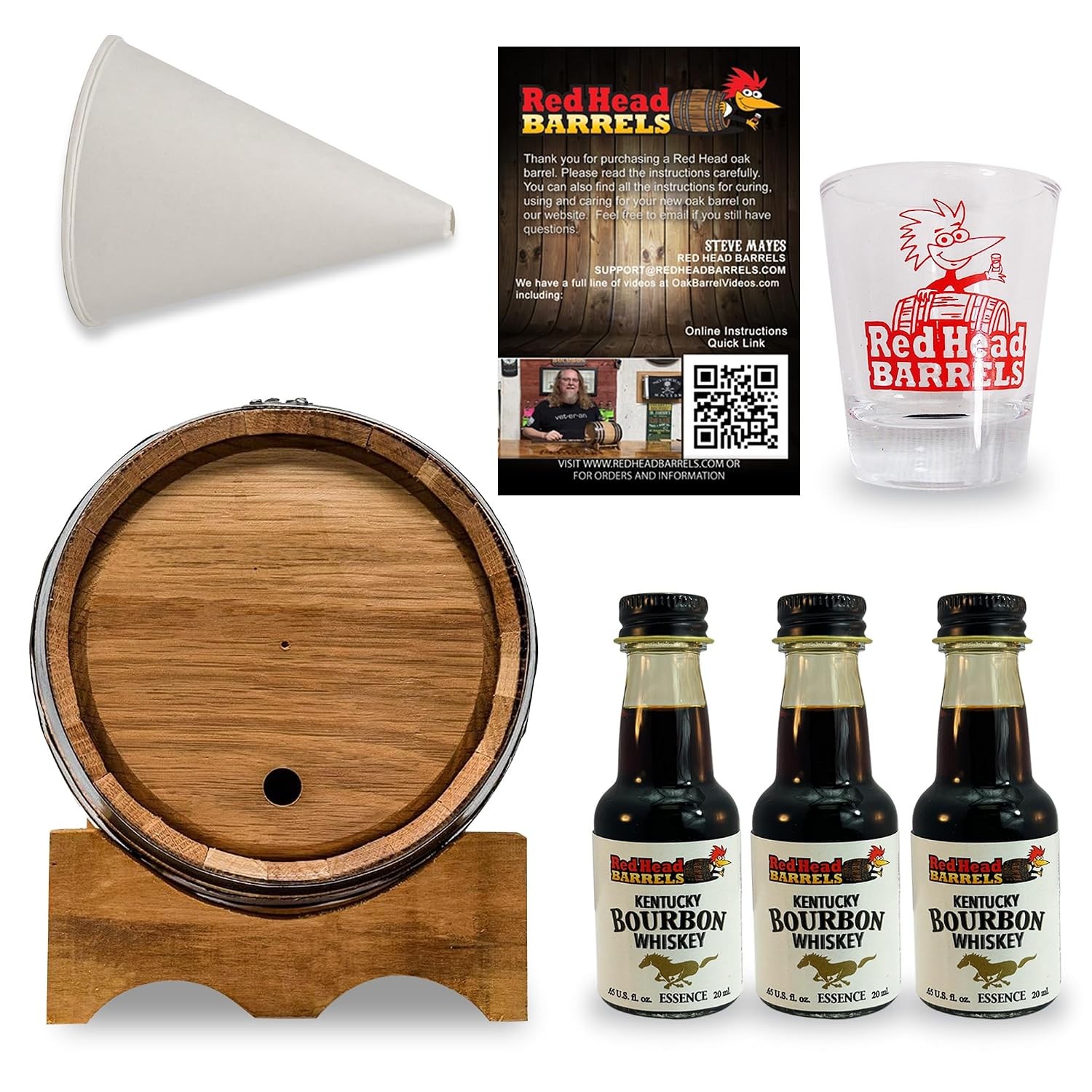 3L Oak Whiskey Barrel Kit with Kentucky Bourbon Essence