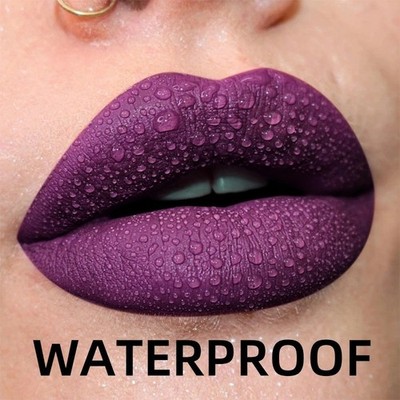 19 Colors Matte Velvet Lip Gloss Waterproof Liquid Lipstick Nude Black Lip Stain