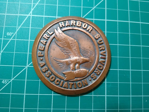 Military  Pearl Harbor Survivors Association  3” Commemorative Medallion