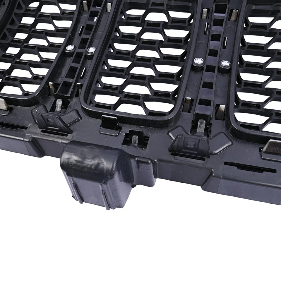 Front Bumper Upper Grille Grill Black Trim For 2017-2020 Jeep Grand Cherokee Foto 4 de 4