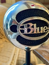 Blue Snowball USB Condenser Microphone Chrome w/ Tripod Stand USB Cable