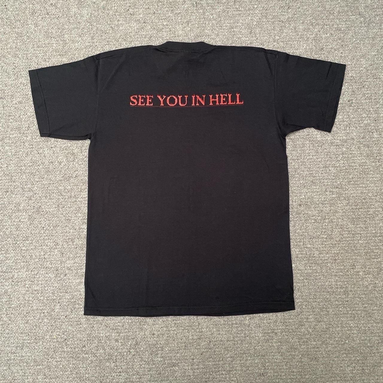2003 Freddy vs Jason Black T-Shirt "See You In Hell" official movie promo item image 2