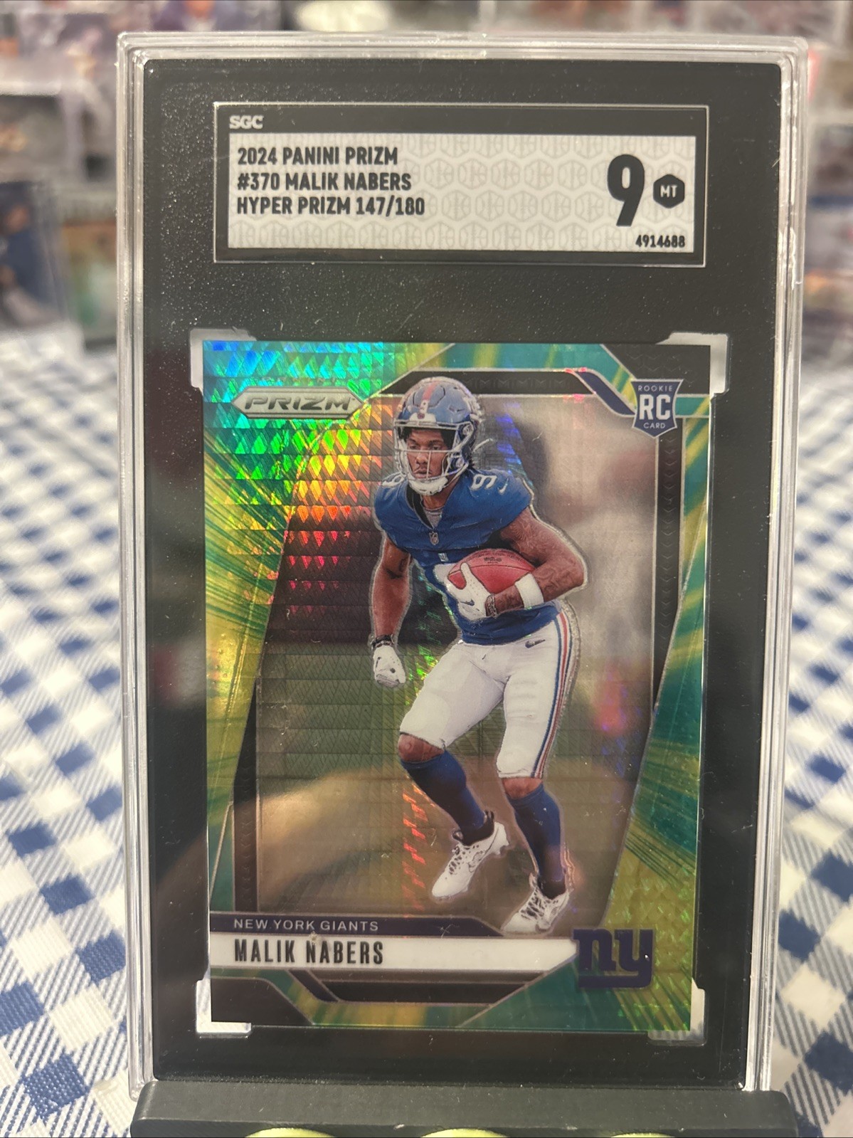 2024 Panini Prizm - Rookies Malik Nabers #370 hyper 147/180 Prizm (RC)