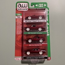 Auto World Deluxe 4-Pack ULTRA RED Firebird El Camino Mustang Cougar 2022 Target