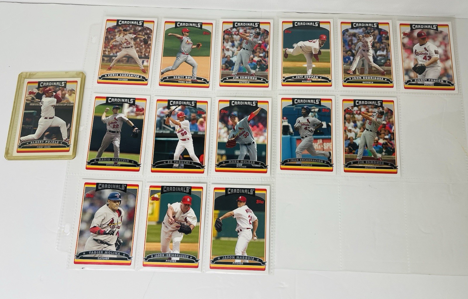 2006 Topps Baseball St. Louis Cardinals Team Set Pujols Molina Eckstein STL