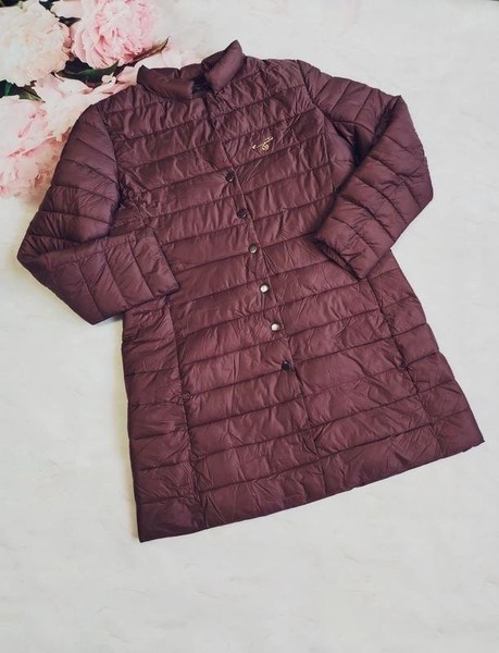 Women Hallhuber Jacket Brown Polyester XL