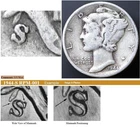 1944-S/S 10C Mercury Dime FS-501 RPM-001 S/S West Fine (#7843)