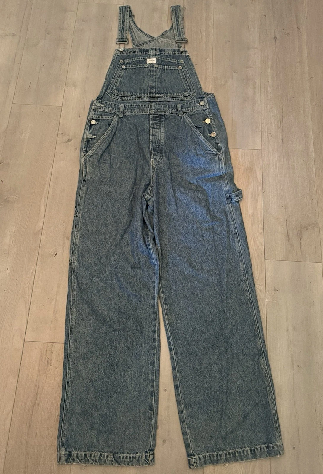Vtg Calvin Klein Jeans Denim Overalls Women Blue Carpenter Y2K 90s Medium