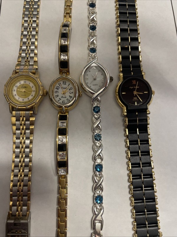 Lot Of 4 Vintage Ladies Watches, Leah,Xanadu,Quartz,Sergio