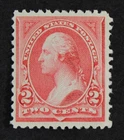 CKStamps: US Stamps Collection Scott#250 2c Washington Mint NH OG Lightly Crease