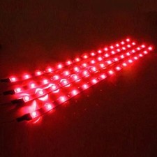 4 Pcs 12v 12 1ft 15smd Flexible Led Strip Light Waterproof For Car Truck Boat