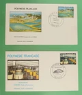 DR WHO 1980s FRENCH POLYNESIA 2 FDC CACHET COMBO R22158