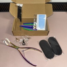 Tape-In Hair Extension Tool Kit w/ Ring Pliers Clips Comb Tape Tabs Pads